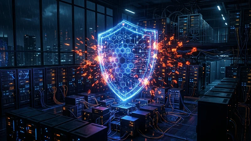 Digital shield protecting interconnected business networks and data servers from cyber threats