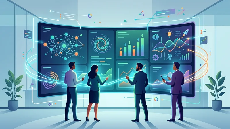 AI-powered analytics dashboard highlighting patterns and predictive insights for business strategy