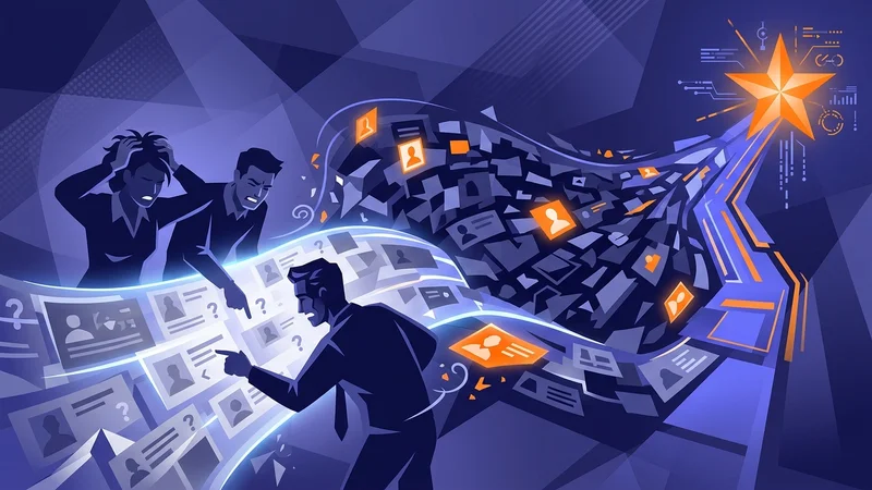 Frustrated executives searching through candidate profiles trying to identify qualified technology experts among many