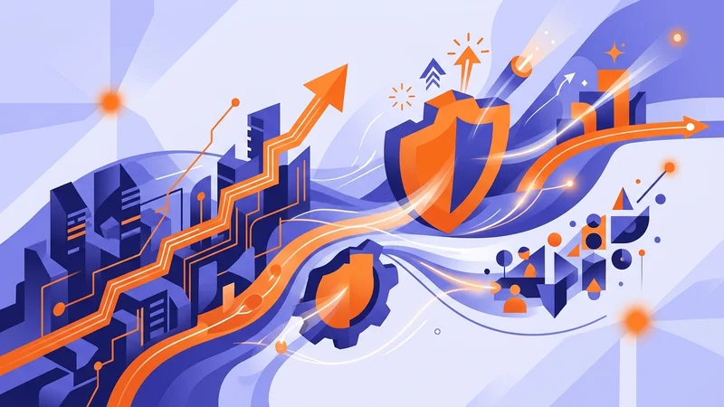 Executive reviewing technology roadmap with team, discussing strategic leadership options for growing business ventures