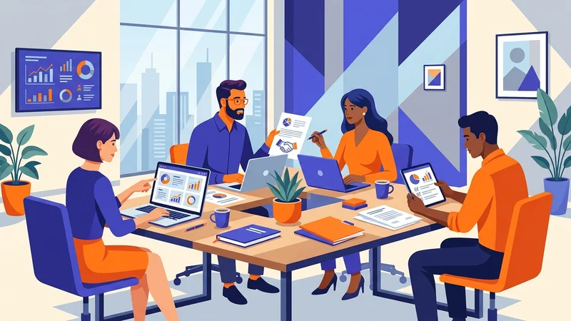 IT team conducting vendor contract audit around a conference table