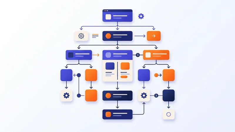 Organized website sitemap showing interconnected pages with navigation hierarchy structure